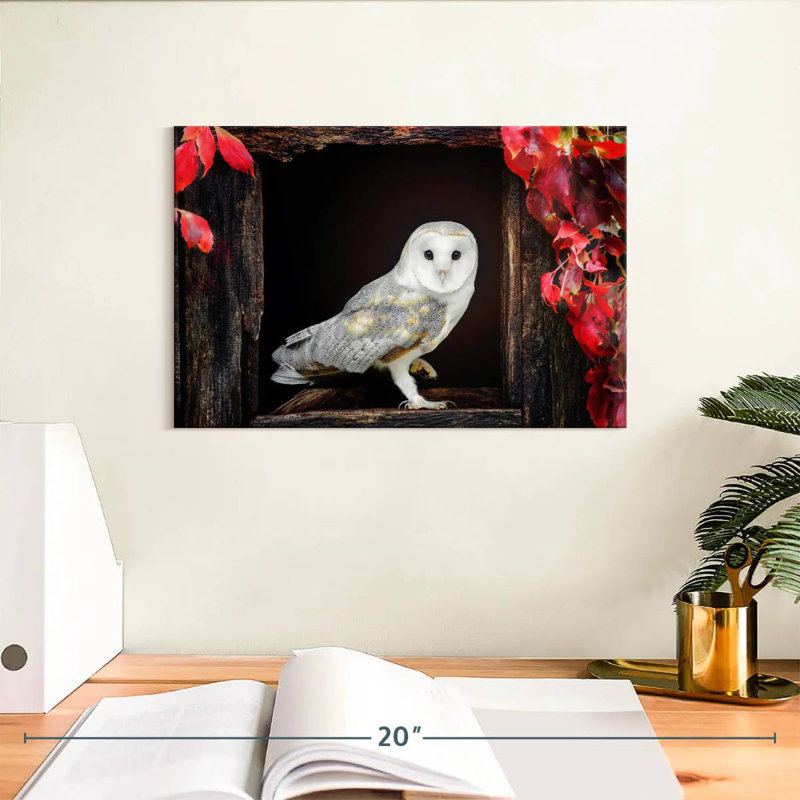 Autumn Barn Owl, 8" H x 12" W
