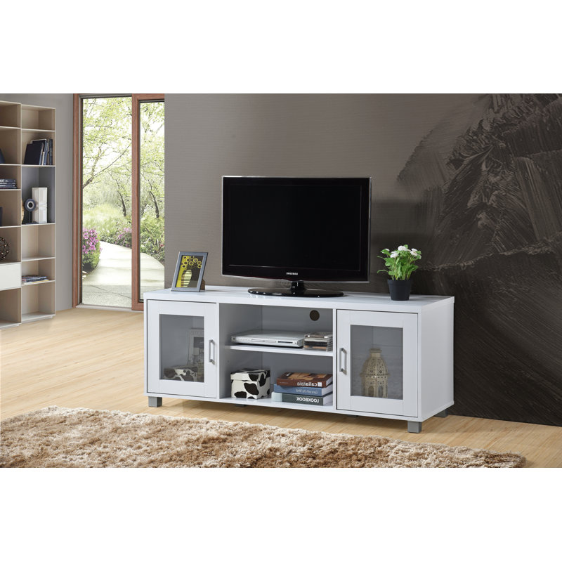 Aimiejit Unfinished TV Stand for TVs up to 60", White