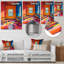 Orange, école créative bleue, art mural I-94365687-94365681
