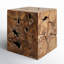 Scarlett Solid Wood Block End Table-1812249412