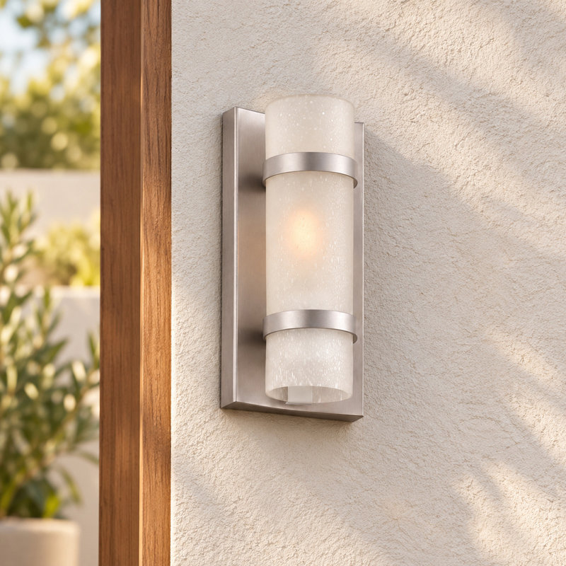 Chupp Metal Wall Light, Brushed Silver
