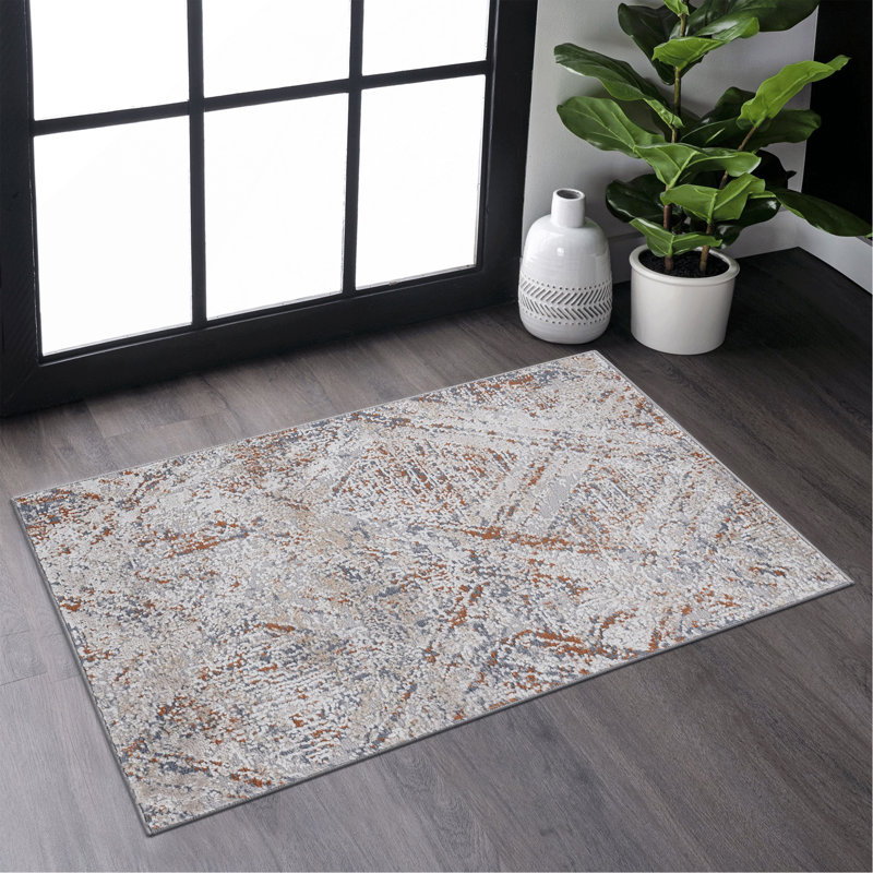 Collection Beige /Geometric Non-Shedding Living Room Bedroom Dining Home Office Stylish And Stain Resistant Area Rug