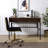 Compact Writing Table With And Hidden Storage In Oak Work Handy Drawer