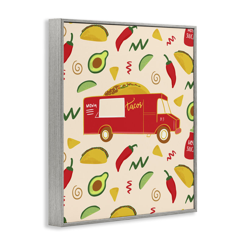 «Taco Truck over Food», estampe numérique par Dina Riddle, Estampe numérique Farmhouse, H 14 po x l 11 po
