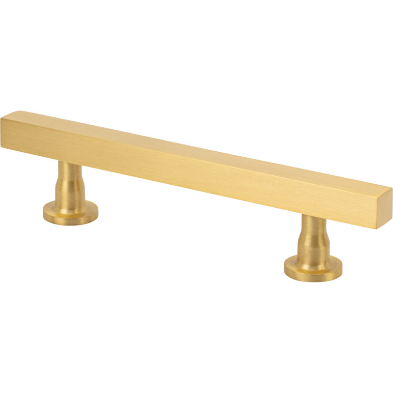 Dante Bar Pull, 5 1/16", Satin Brass