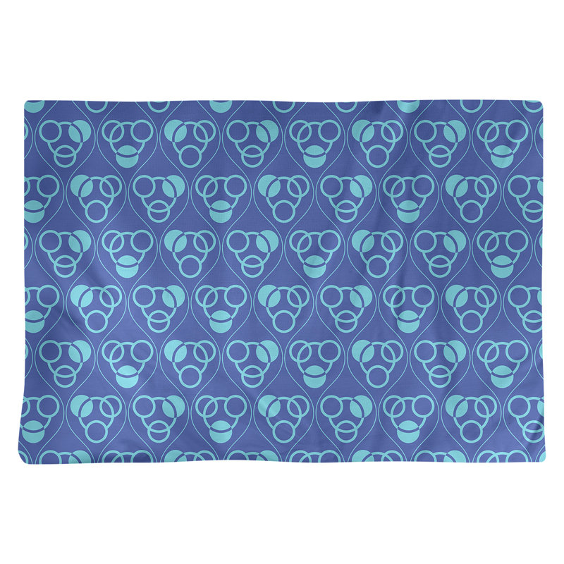Napperon en coton 18 "Classic, Bleu / bleu sarcelle, polyester