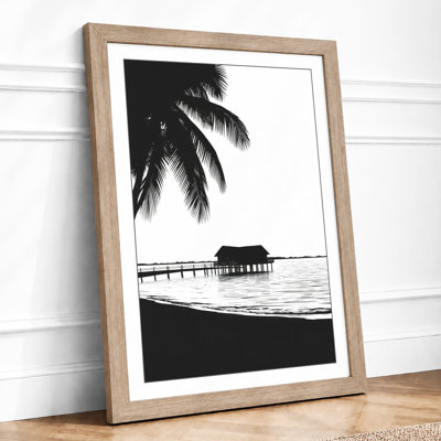 Pier Through Palms Coastal - Print