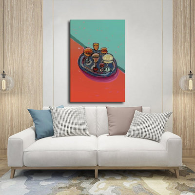 Canvas Wall Art Cocktail Tray Retro Bar Wall Poster Vintage Poster Print Home Decor
