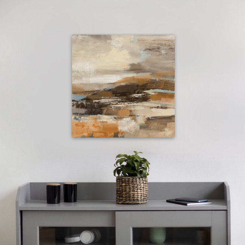 Cannelle, rivage, art côtier abstrait, océan, H 18 po x l 18 po
