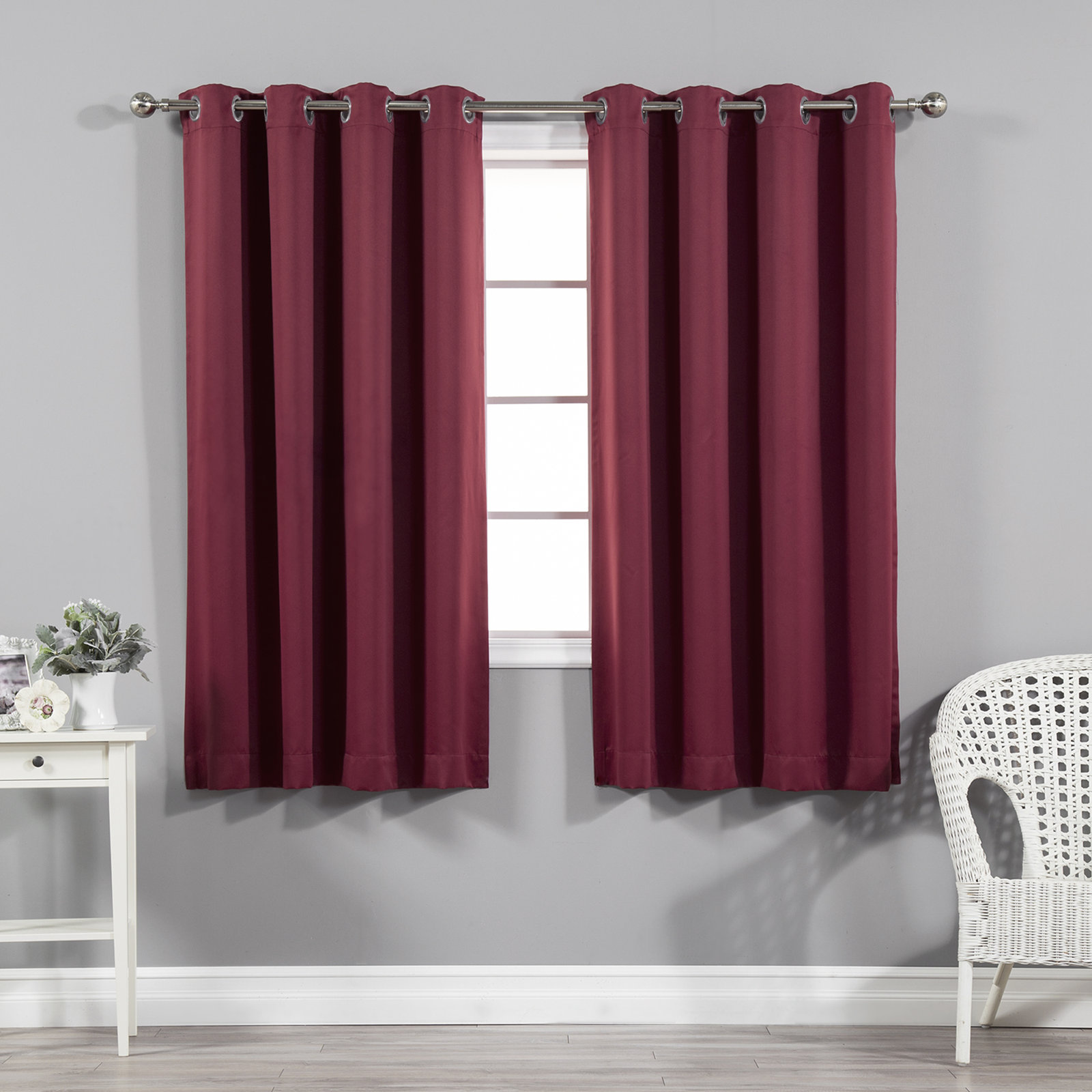 Schaeffer Blackout Thermal Curtain Panel Set, Sky Blue, 52" W x 63" L