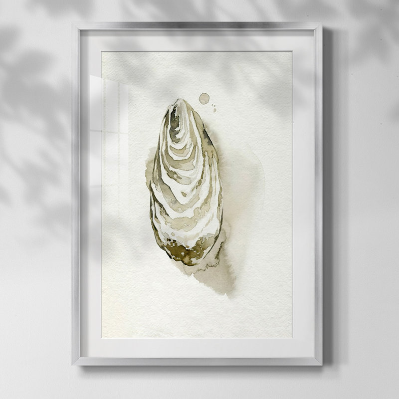 «Lines In Neutral I», reproduction encadrée, Blanc, Papier avec cadre argenté