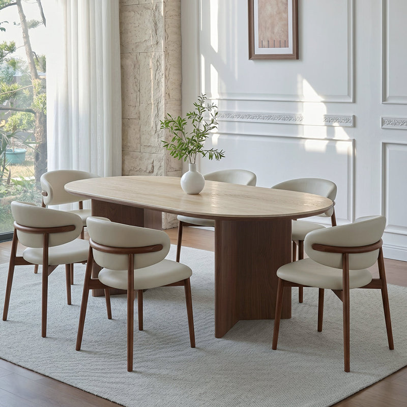 Dining Table with Steel Base, 4, 160cm, Black