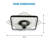 Denelda 20 Inch Modern Low Profile Flush Mount Ceiling Fan with Lights, DC Motor Dimmable LED Light Ceiling Fan