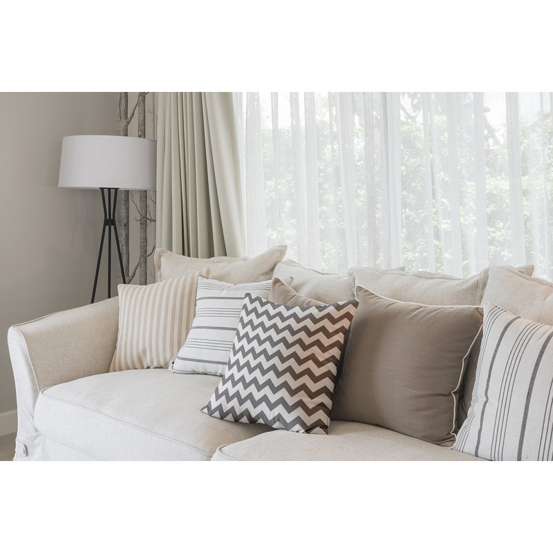 Aldermary Square Pillow Cover and Insert, 16"H x 16"W, Gray