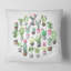 Carré, cactus dans des pots en céramique aux tons doux II - Coussin décoratif à imprimé traditionnel-60158148