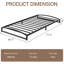 Base de lit simple simple - plateforme en métal robuste de 6 pouces, sommier sans bruit, sans sommier tapissier, assemblage facile, antidérapant, noir-552983205-552983204-552983206