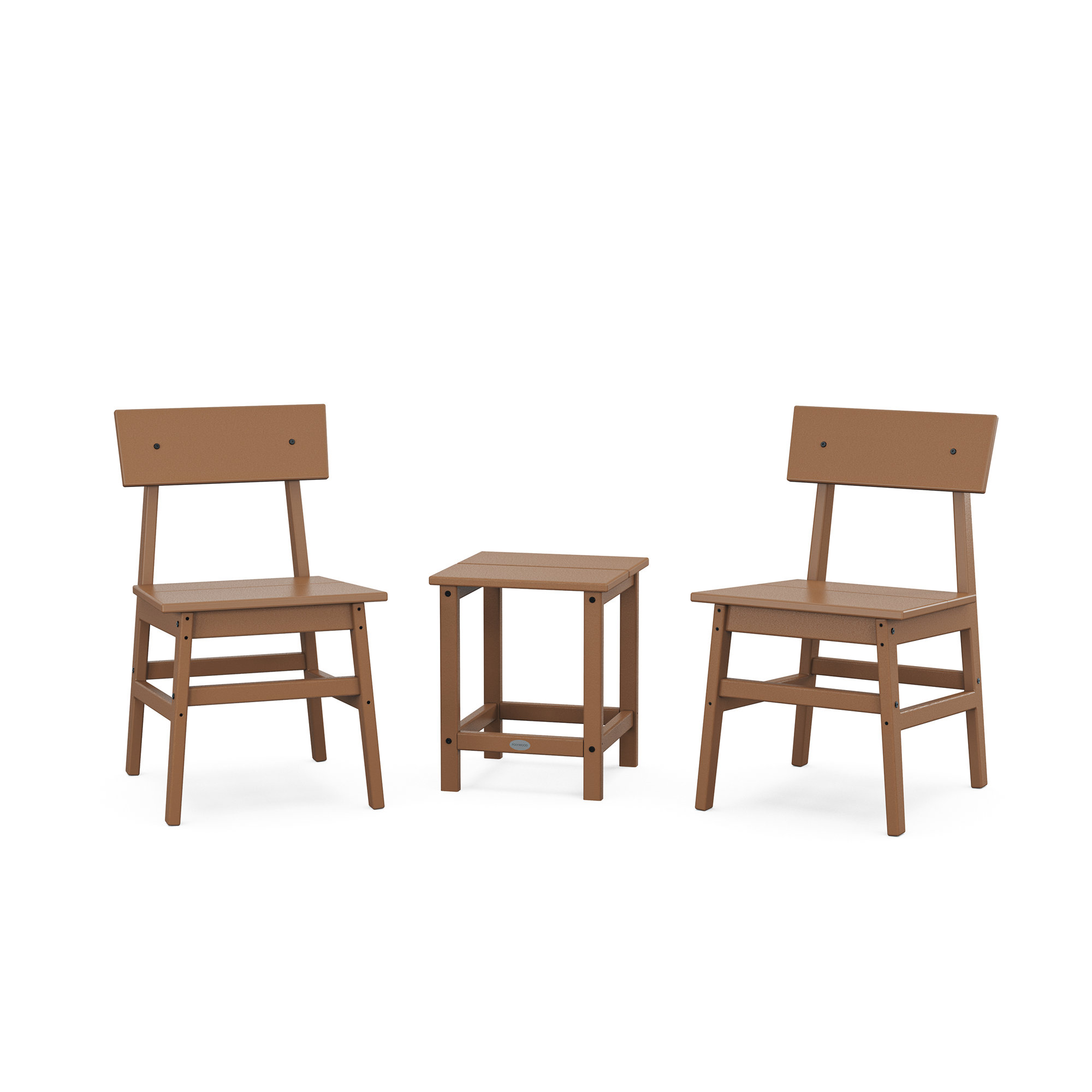 POLYWOOD x AllModern Chair 3-Piece Seating Set, Teak