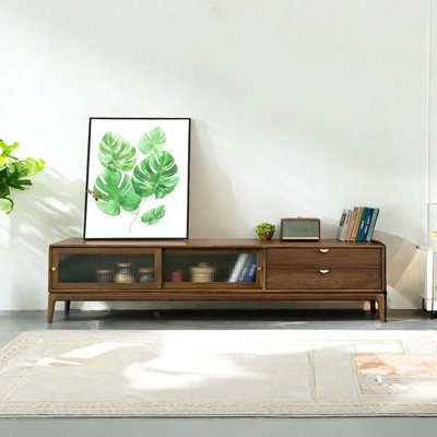 Solid Wood TV Stand with Chic Design