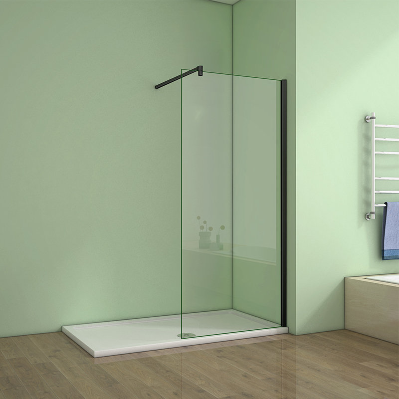 Beatriz 1950mm H Walk In Glass Screens with Glass, 1100mm