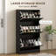 18 paires de rangement à chaussures rabattable, bois-1826023761