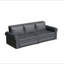 Canapé Chesterfield, canapé-lit gigogne de 93,7 po, canapé-lit convertible 3 en 1 en similicuir avec garniture cloutée et accoudoirs roulés, canapé-lit multifonctionnel pour le salon, la chambre à coucher-524350355-524350365