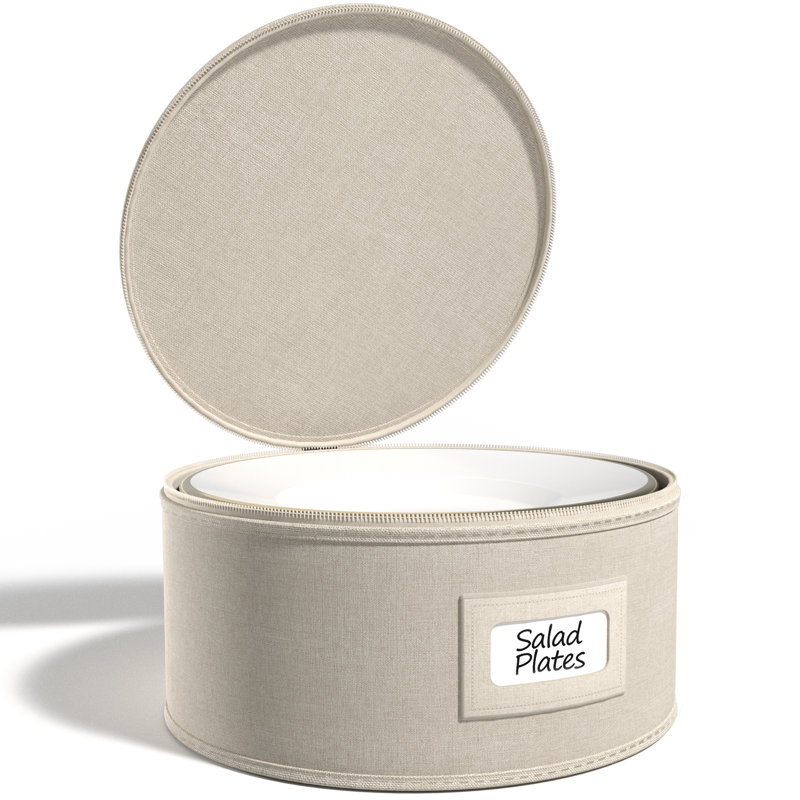 Organisateur de vaisselle Sorbus China, 6" H x 9" W x 9" D, Beige