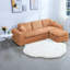 Canapé modulaire orange avec méridienne réversible, confort moderne pour la maison