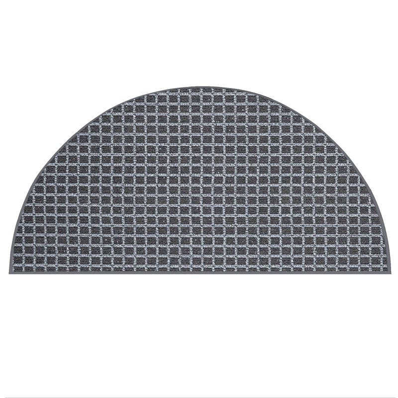 Tapis noir Imogen-Leigh Grid, Demi-cercle 3 pi 6 po x 7 pi