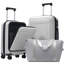 Ensemble de 3 valises à ouverture frontale, valise de transport rigide avec port USB, bagage extensible avec poignée à roulettes, verrou TSA