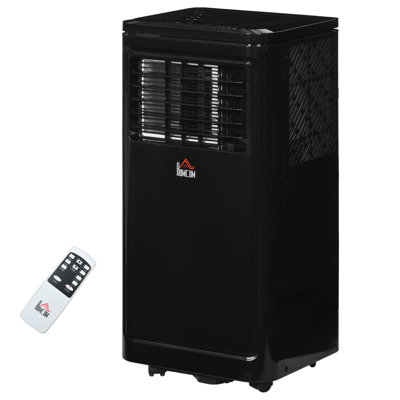 Climatiseur portatif 8 000 BTU refroidisseur par évaporation noir pour les pièces jusqu'à 345 pieds carrés avec télécommande minuterie en mode veille 24H