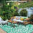 Green Botanical Outdoor Area Rug