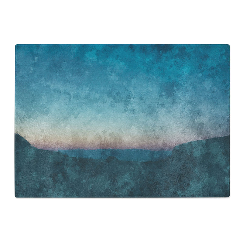 Tempered Glass Over the Mountains Chopping Board, 28.5 cm x 39 cm