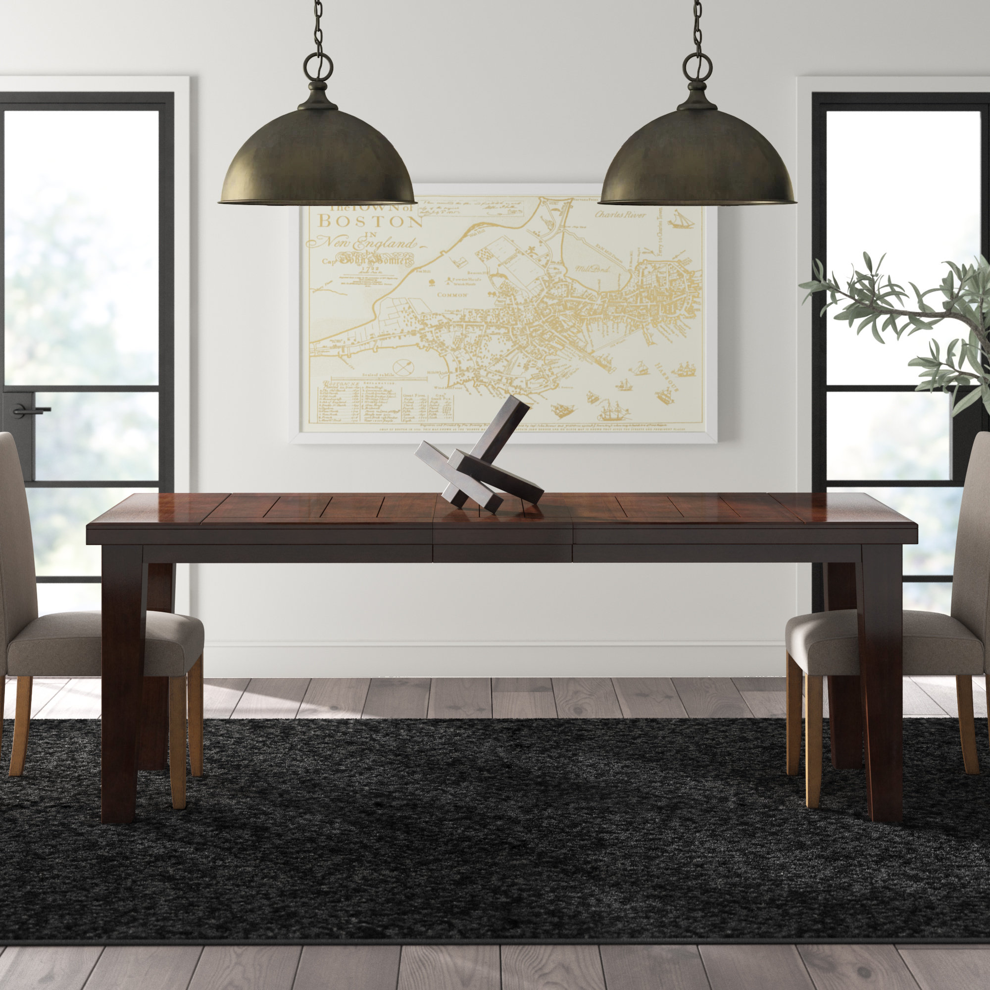 Red Barrel Studio® Lockway Extendable Dining Table \u0026 Reviews | Wayfair, image size:2000x2000