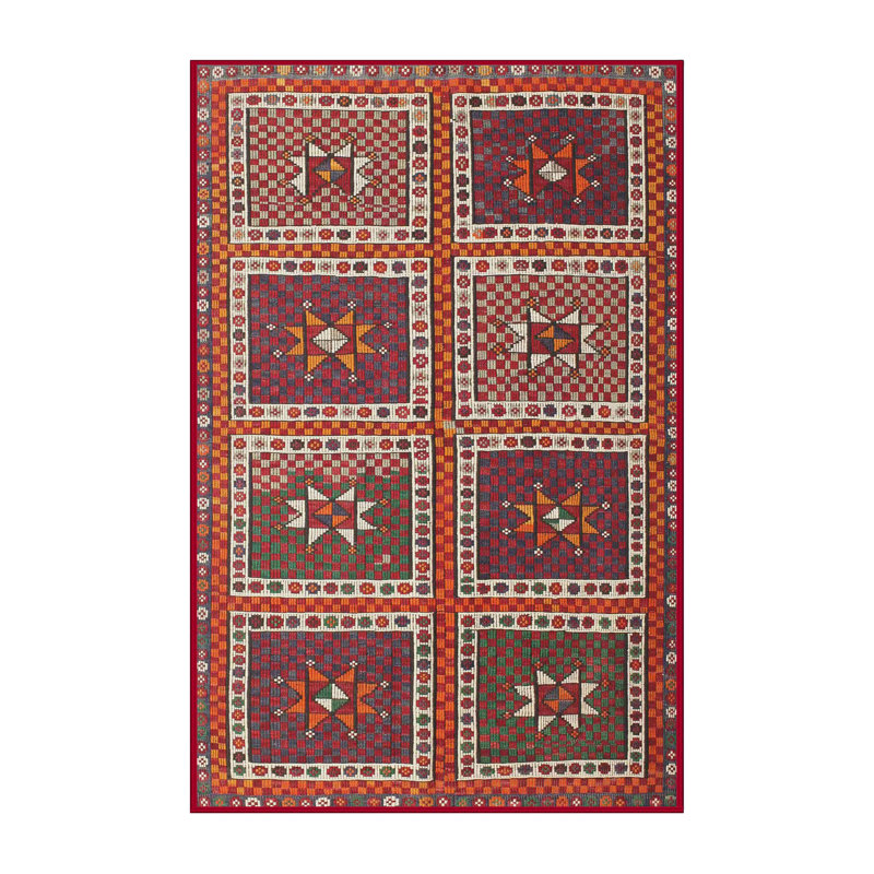 Tapis à aire brune contemporaine, Rectangle 5 pi x 7 pi