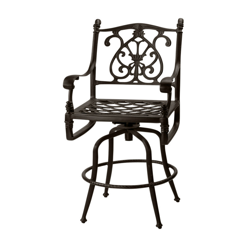 Florence Swivel Balcony Stool, Desert Bronze, 25" Seat Height