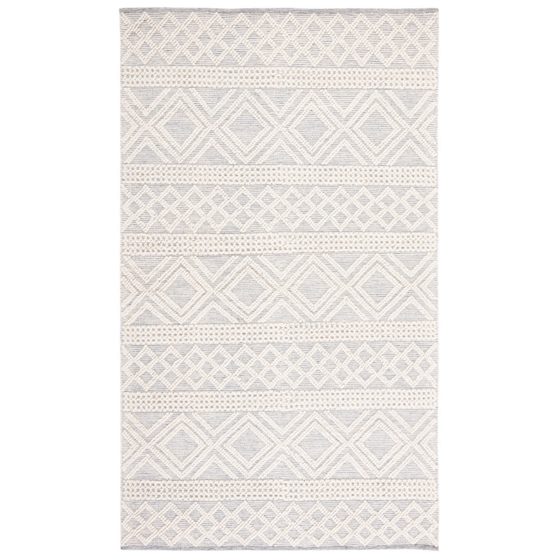 Jacques Hand-Woven Wool and Cotton Southwestern Rug, Rectangle 5' x 8'