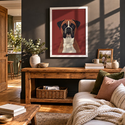 Composed Boxer Modern - Framed Print