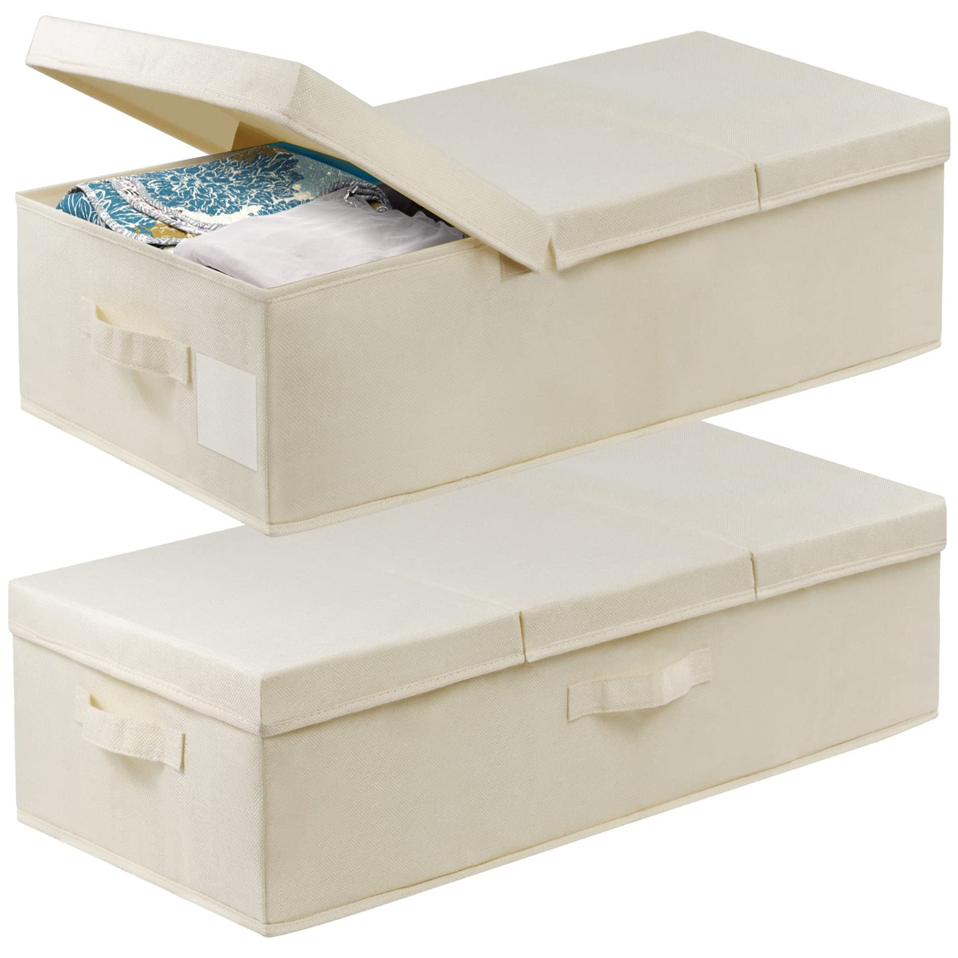 Gracie Oaks Large Underbed Storage Bags Organizer Container With Lids