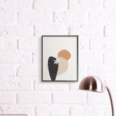 " Floral Prickly Pear Cactus Terracotta Abstract "