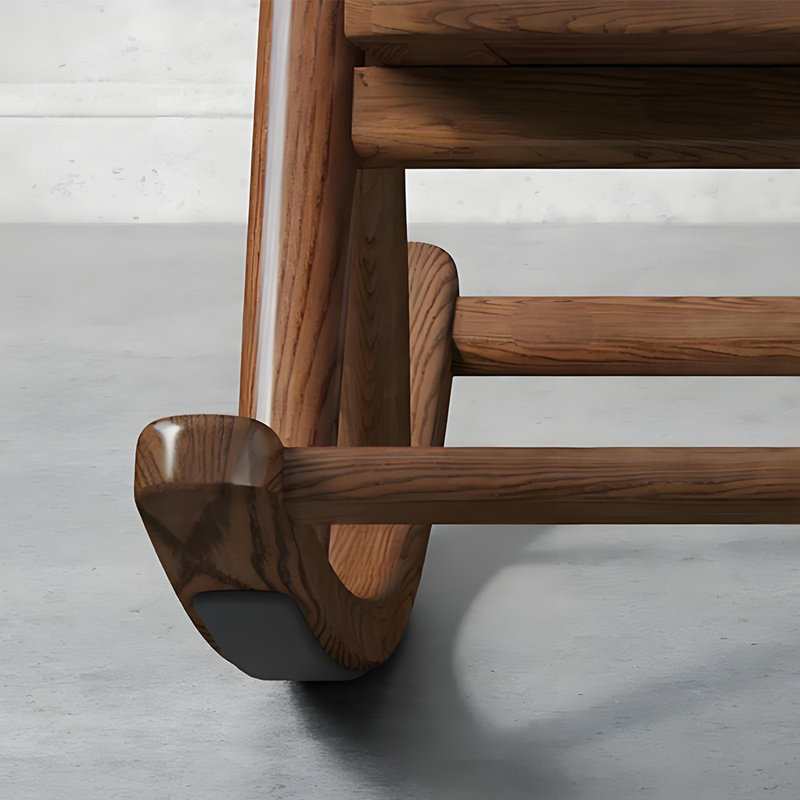 Chaise berçante simple en bois massif Home Leisure