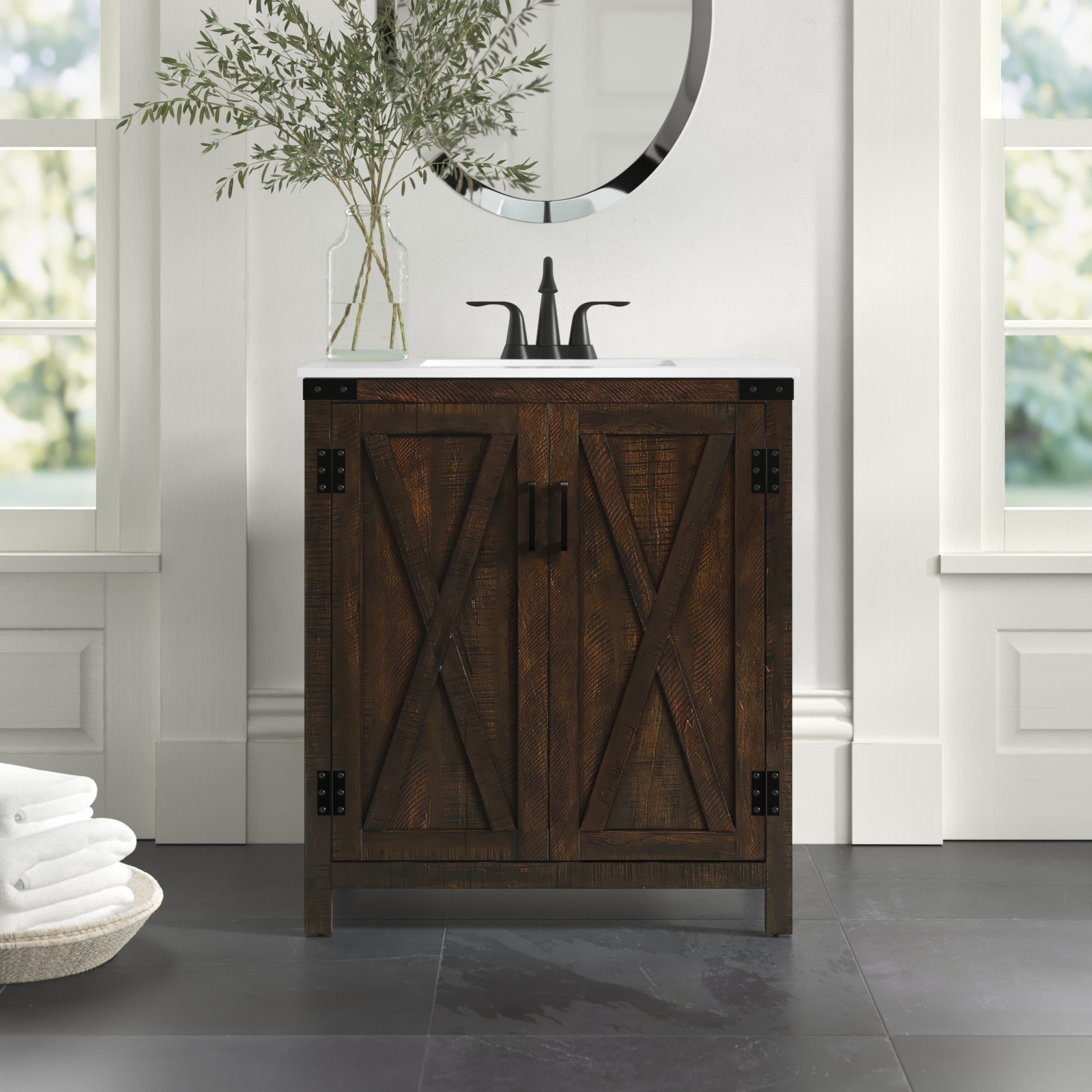 Slayton 30'' Single Bathroom Vanity, Expresso