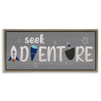 "Seek Adventure Imagination Sentiment", art mural sur toile flottante par Daphne Polselli
