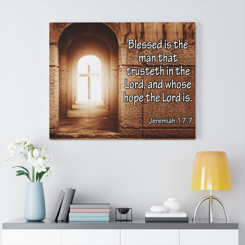 Gift For Dad Jeremiah 17:7 - Wrapped Canvas Print, 61cm H x 76cm W
