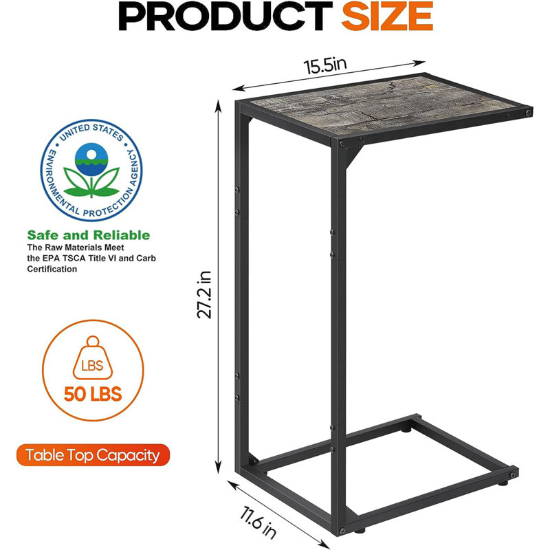 End Table Set, Black, Gray