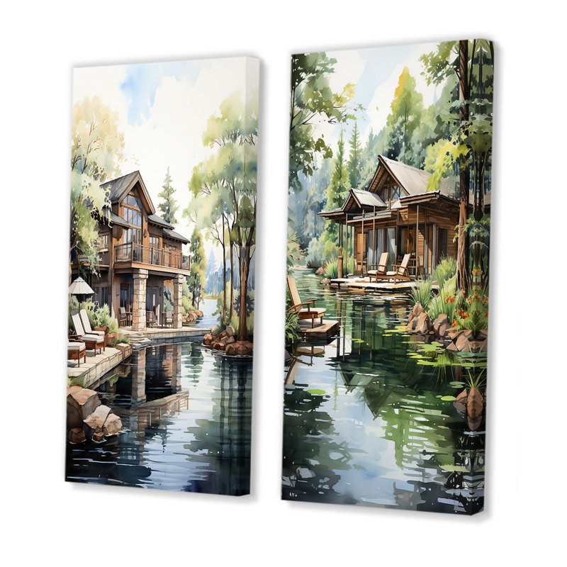 «Lodges Serenity Retreat» de Lodges hôtels - 2 pièces, Toile tendue, H 40 po x l 40 po