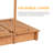 AIUEKES 48'' x 48'' Solid Wood Square Sandbox with Cover