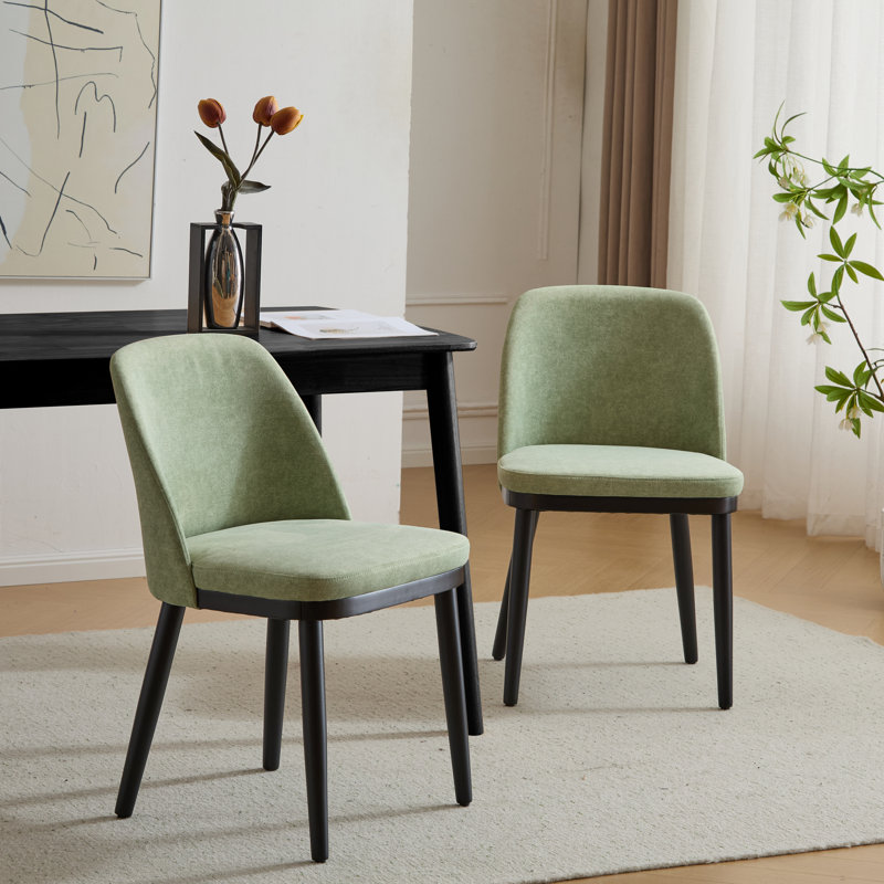 Chaises de salle à manger rembourrées Manzella, Menthe