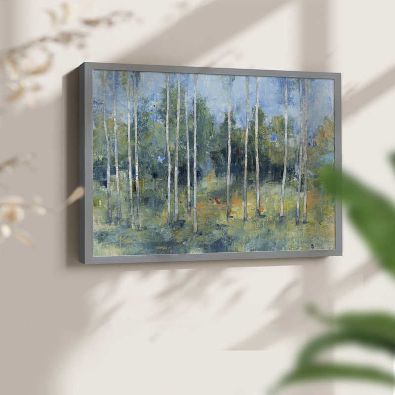 Woodland View I - impression encadrée - réaménageable, H 11 po x l 14 po, Gris