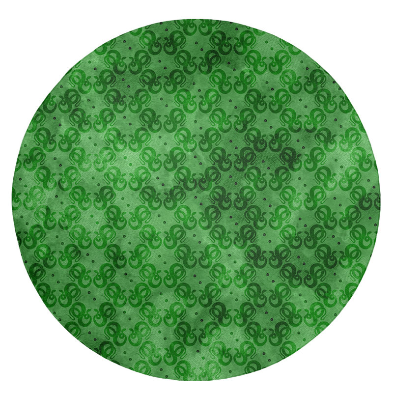Tapis de la zone verte serpents, Rond 5 pi