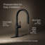 Kohler Crue Single Handle Pull Down Kitchen Faucet with Three-Function Pull Down Sprayer-1791643755